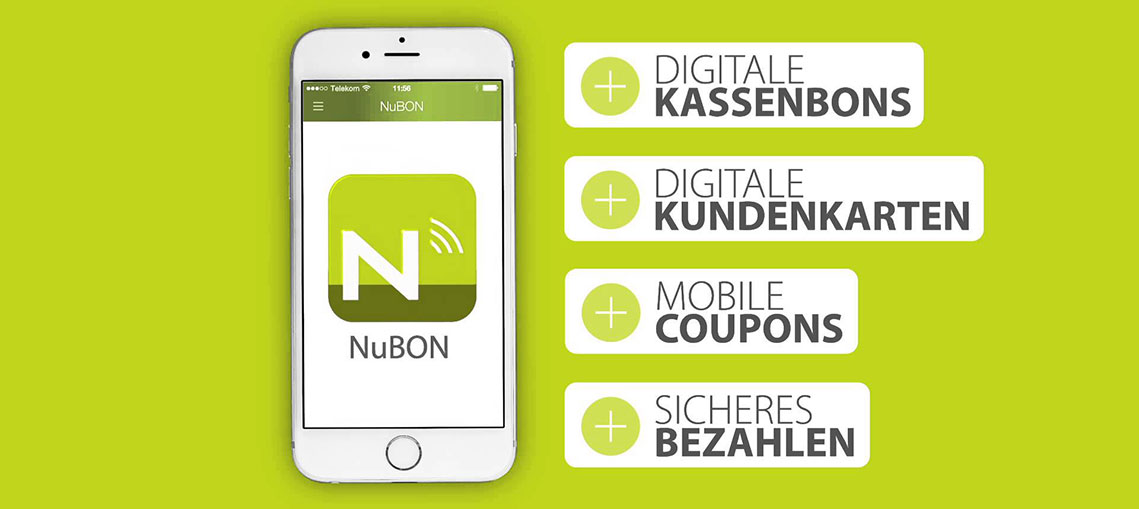 Mit der NuBON App Kassenbons und Kundenkarten verwalten